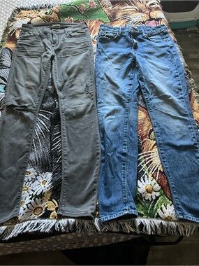 MOTHER Skinny Jeans Duo - Blue and Charcoal